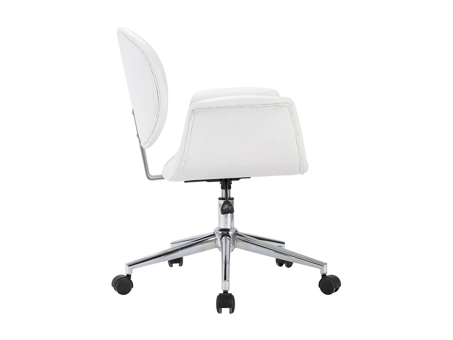Chaise pivotante de bureau Blanc Similicuir 2