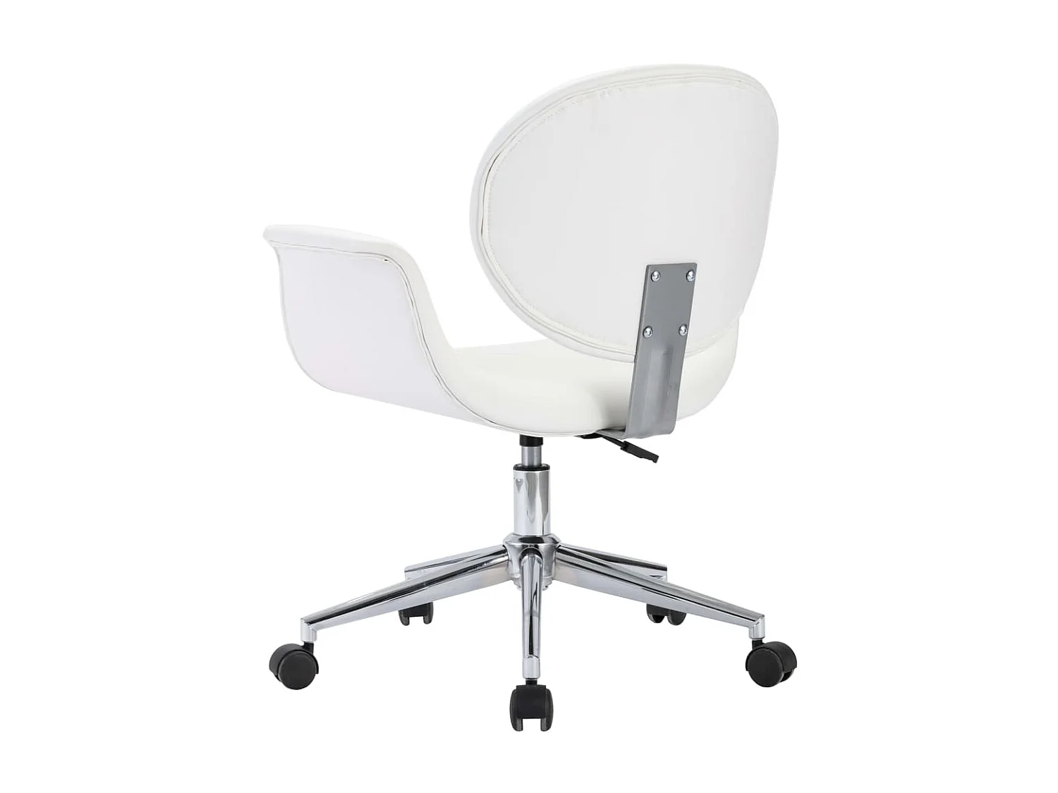 Chaise pivotante de bureau Blanc Similicuir 2