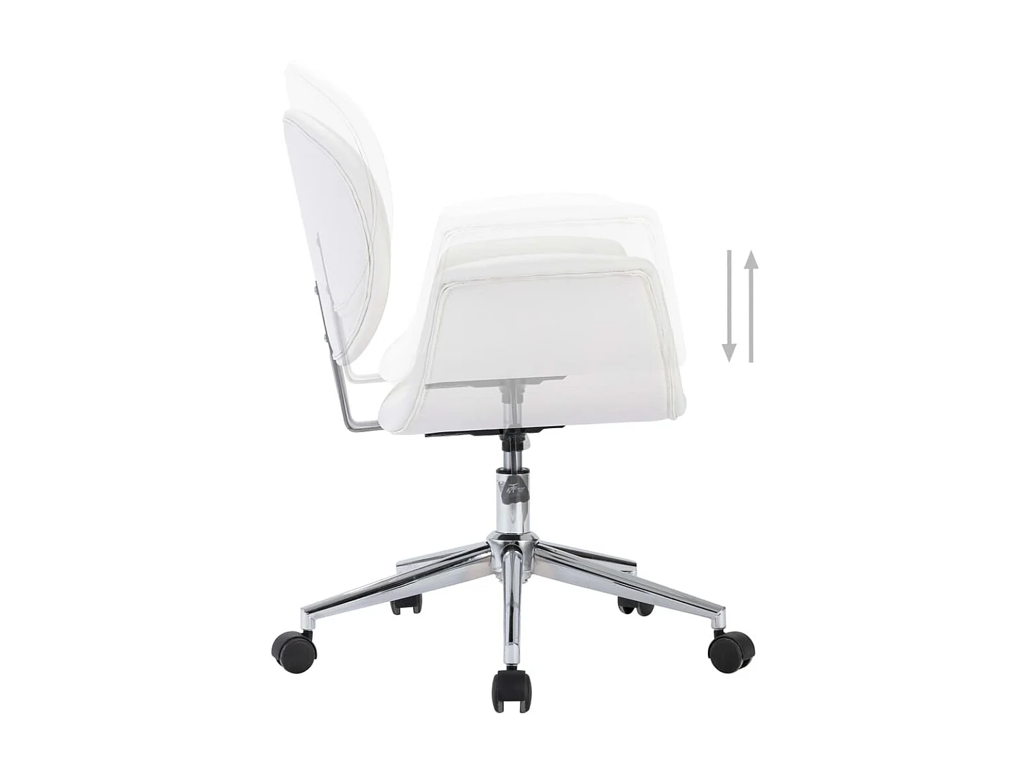 Chaise pivotante de bureau Blanc Similicuir 2