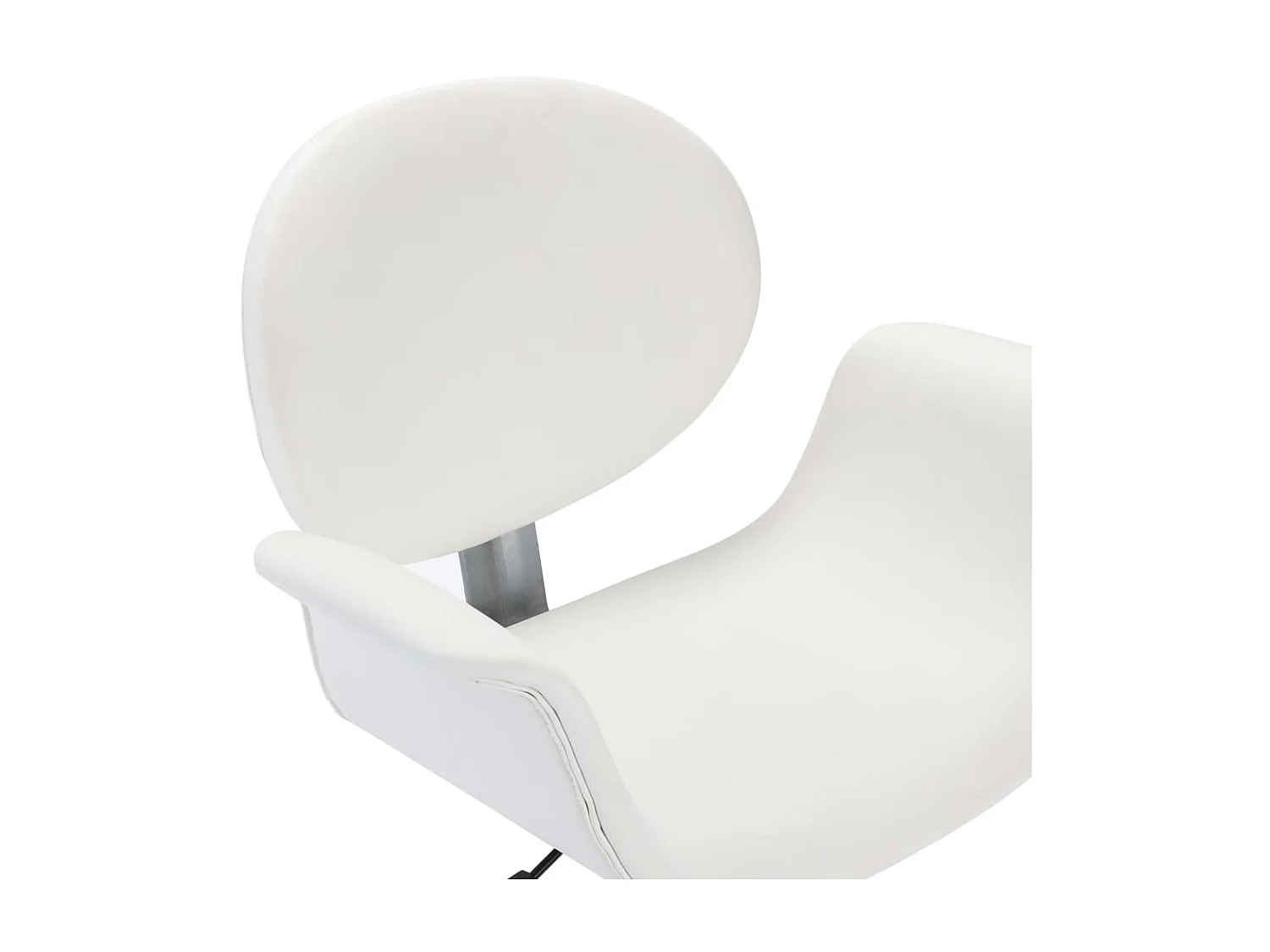 Chaise pivotante de bureau Blanc Similicuir 2