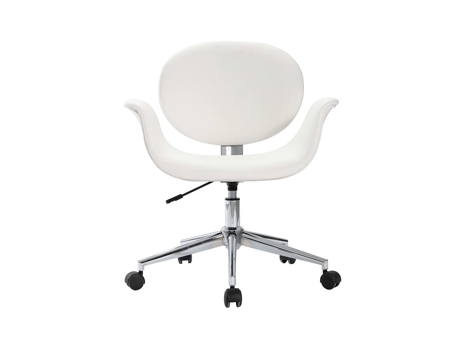 Chaise pivotante de bureau Blanc Similicuir 2