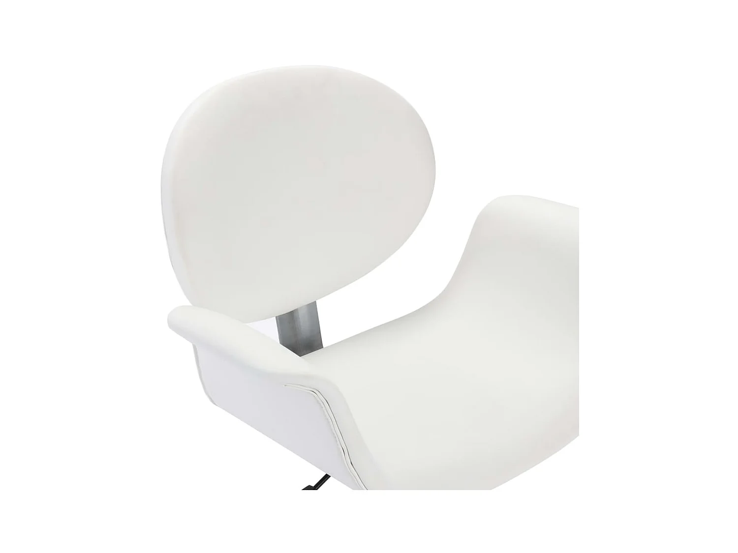 Chaise pivotante de bureau Blanc Similicuir 2