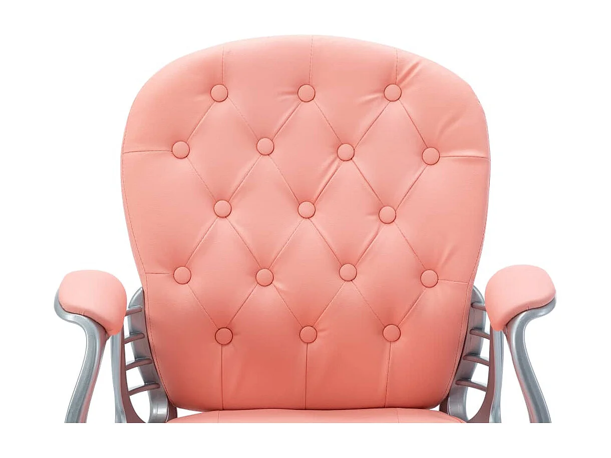 Chaise de bureau pivotante Rose Similicuir