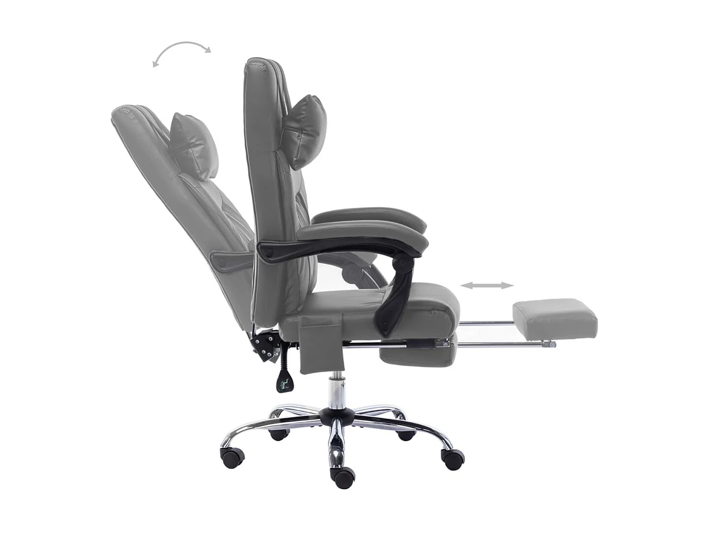 Chaise de bureau de massage Anthracite Similicuir 4