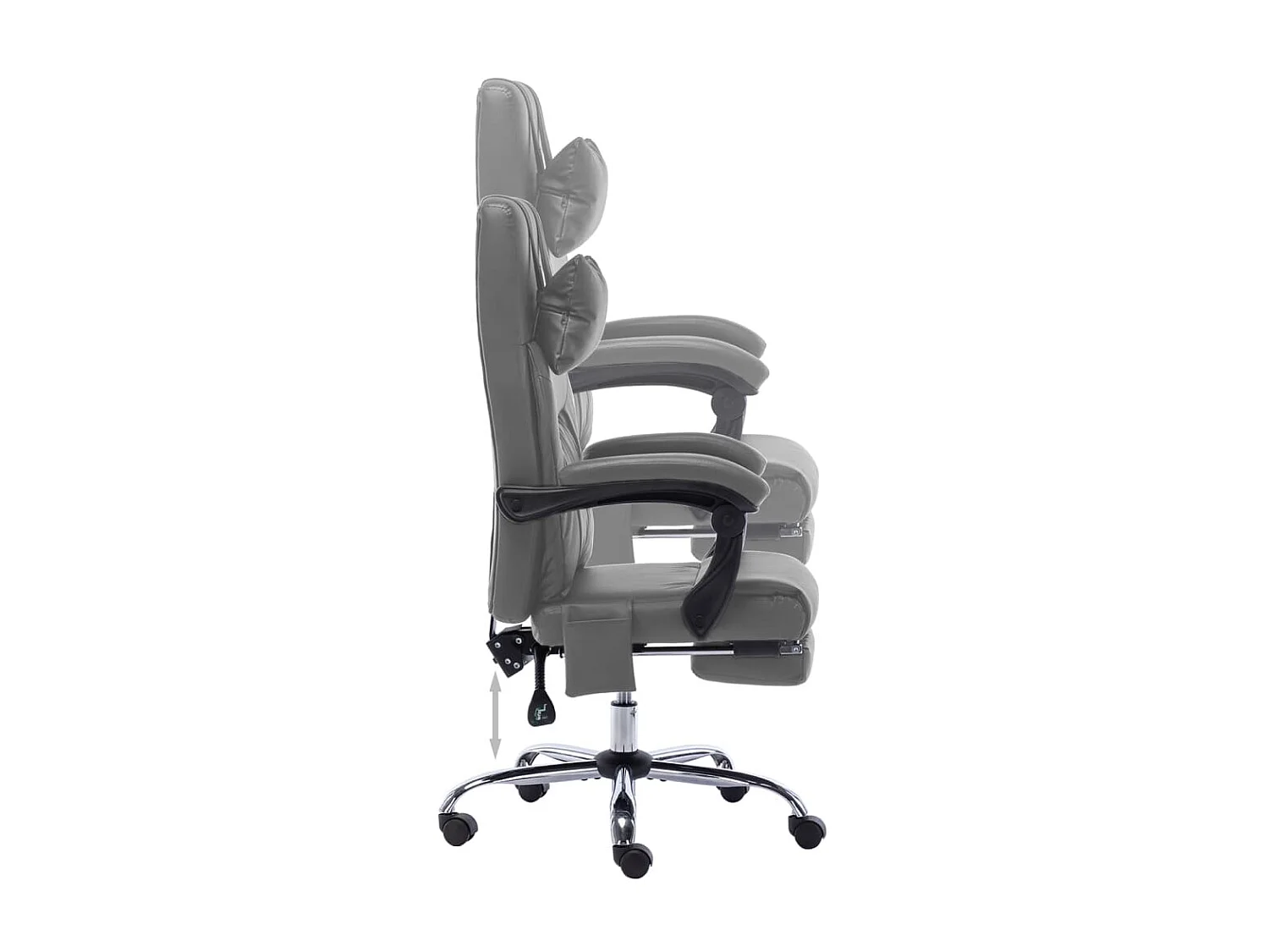 Chaise de bureau de massage Anthracite Similicuir 4