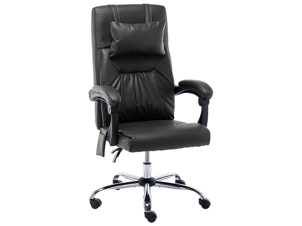 Chaise de bureau de massage Noir Similicuir 3