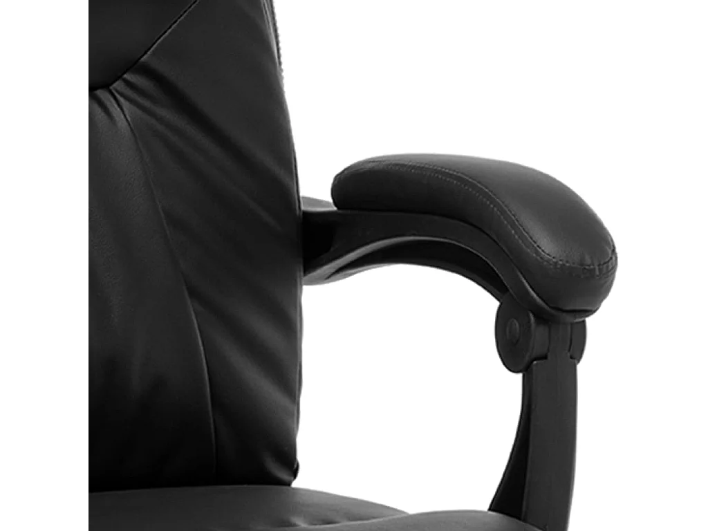 Chaise de bureau de massage Noir Similicuir 3