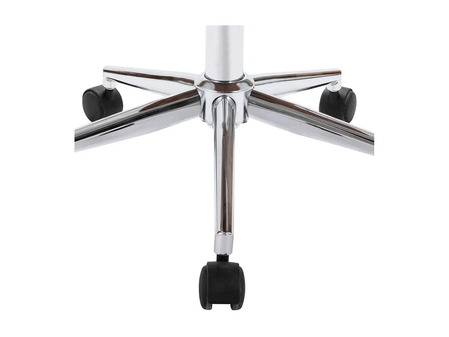 Chaise pivotante de bureau Blanc Bois courbé et similicuir 3