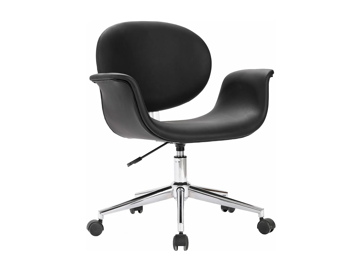 Chaise pivotante de bureau Noir Similicuir 2