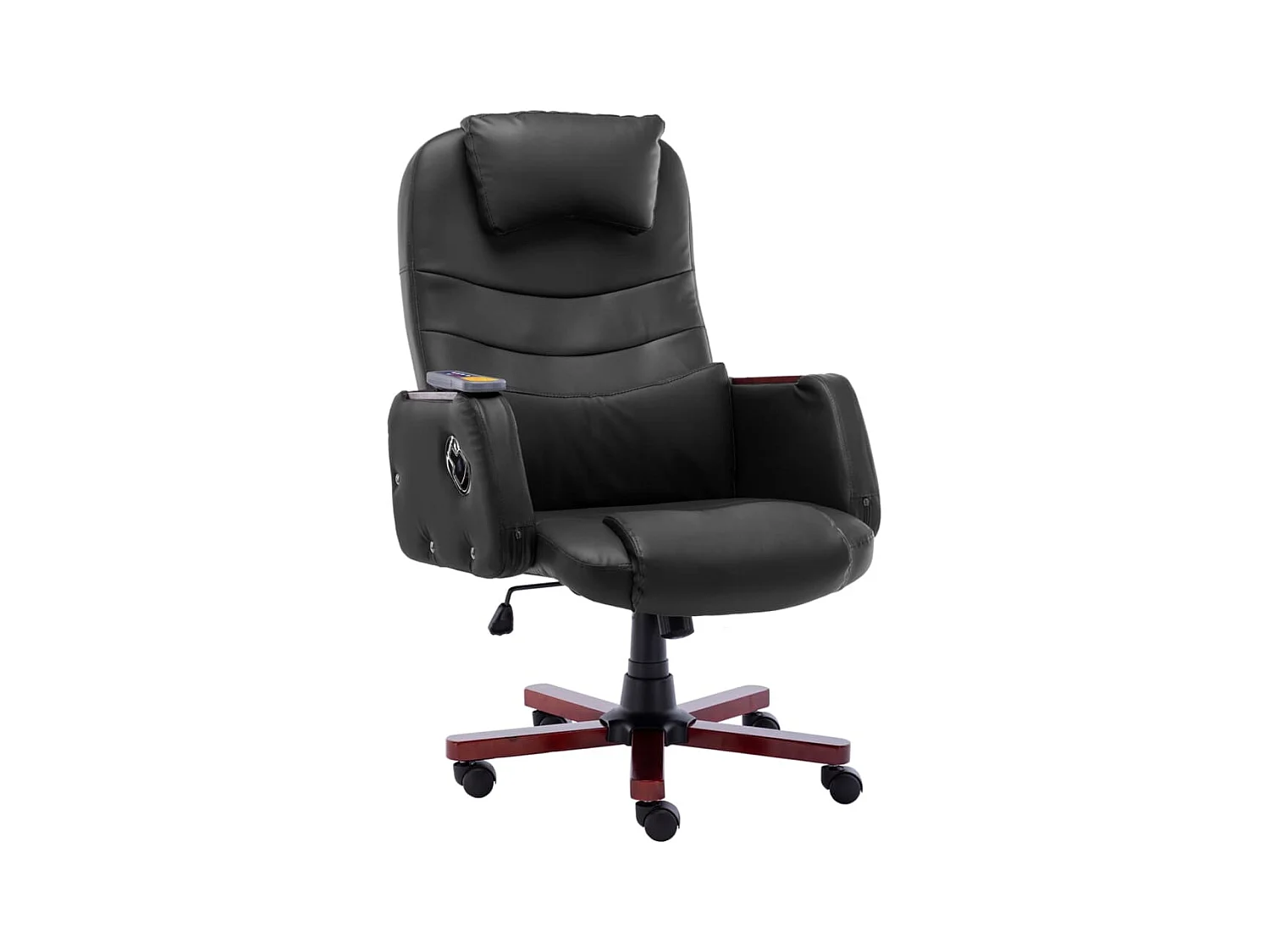 Chaise de bureau de massage Noir Similicuir 4