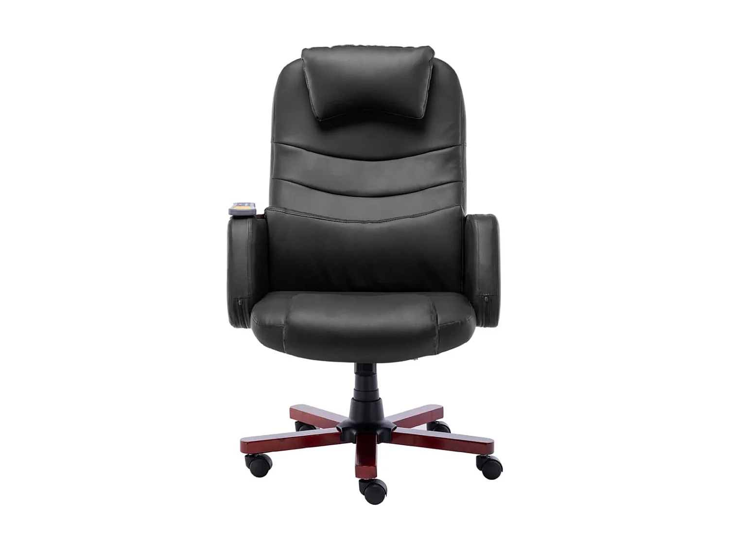 Chaise de bureau de massage Noir Similicuir 4