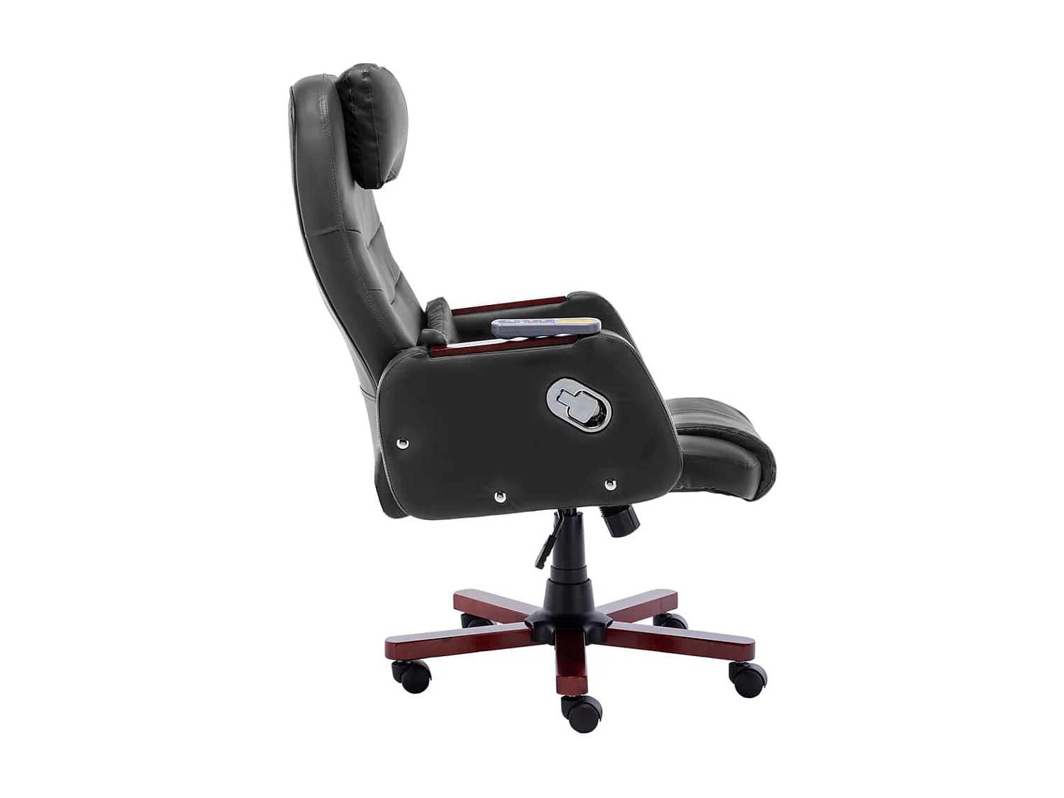 Chaise de bureau de massage Noir Similicuir 4