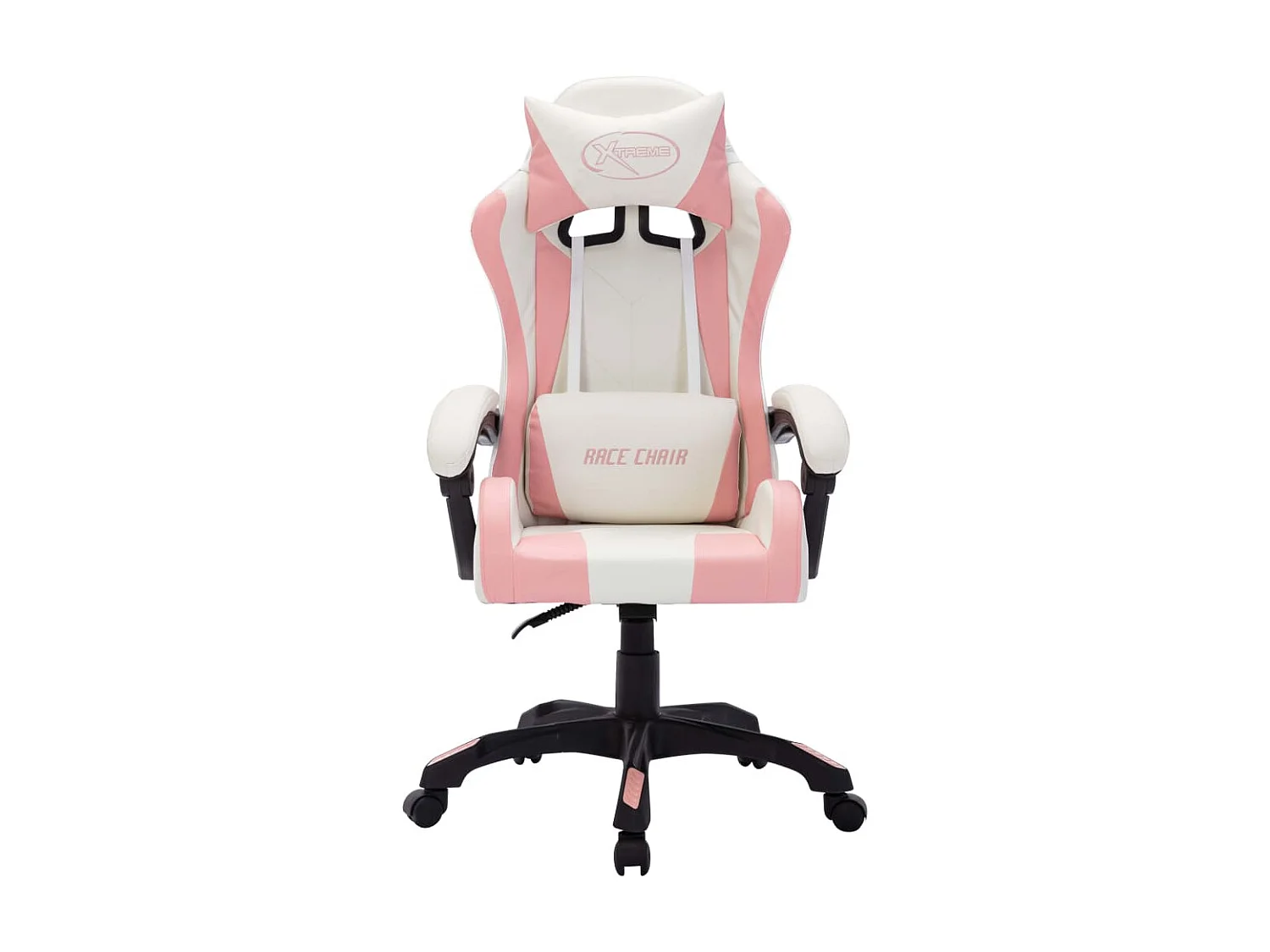 Fauteuil de jeux vidéo avec LED RVB Rose et noir Similicuir