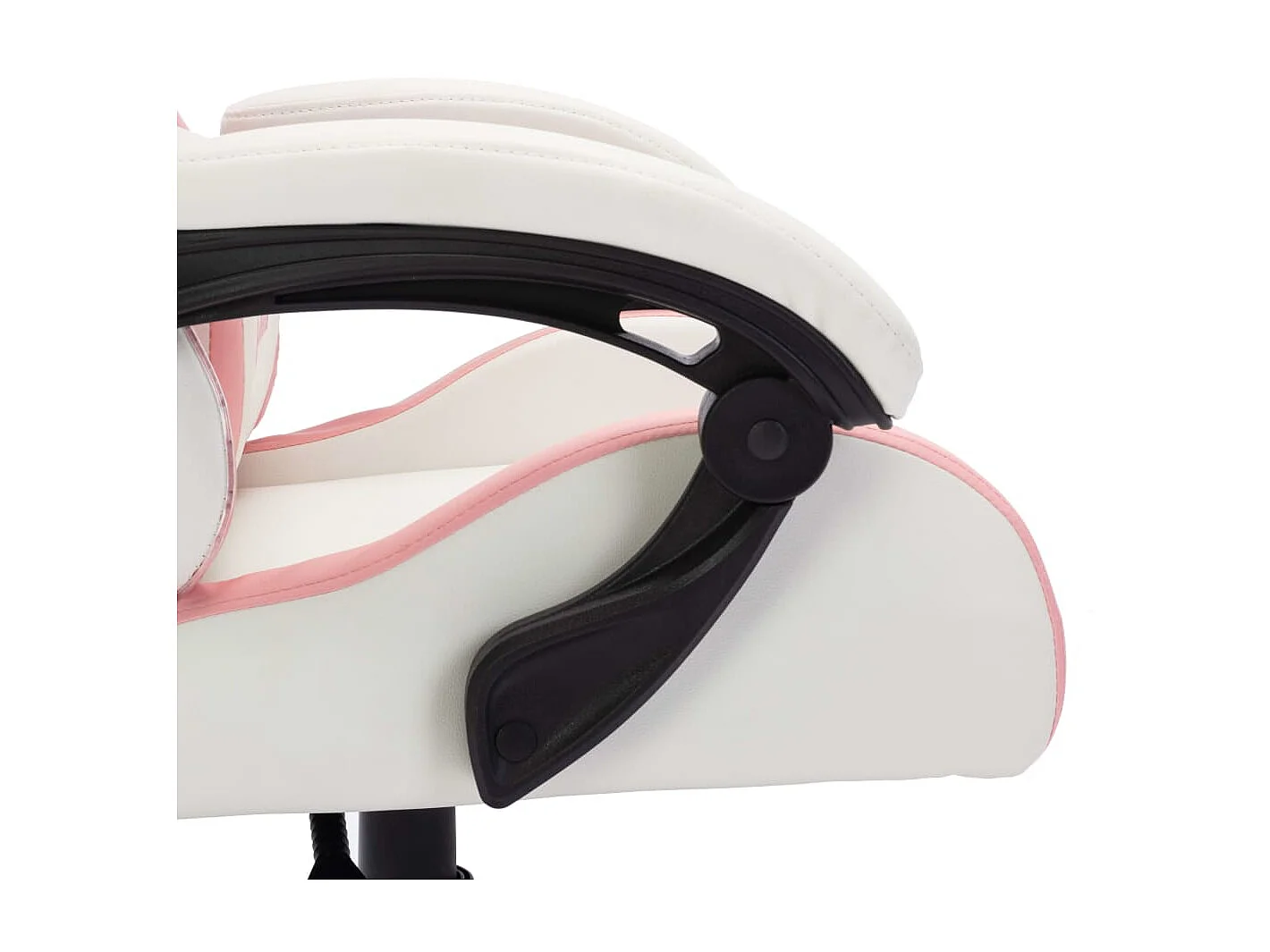 Fauteuil de jeux vidéo avec LED RVB Rose et noir Similicuir