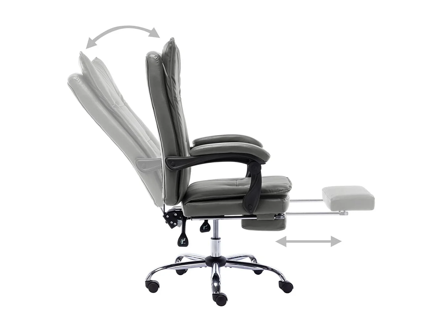 Chaise de bureau Anthracite Similicuir