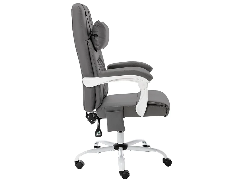 Chaise de bureau de massage Gris Similicuir