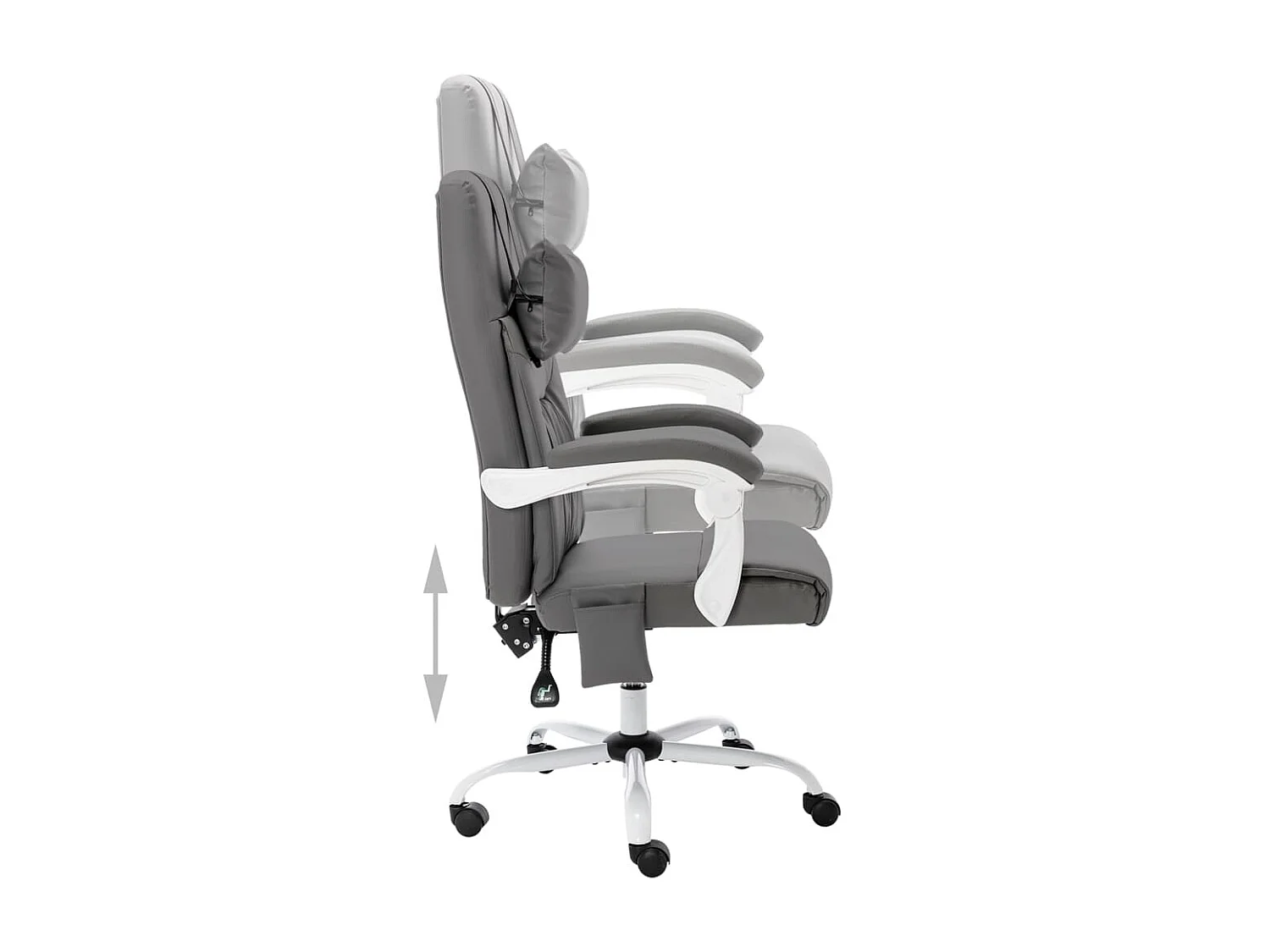 Chaise de bureau de massage Gris Similicuir