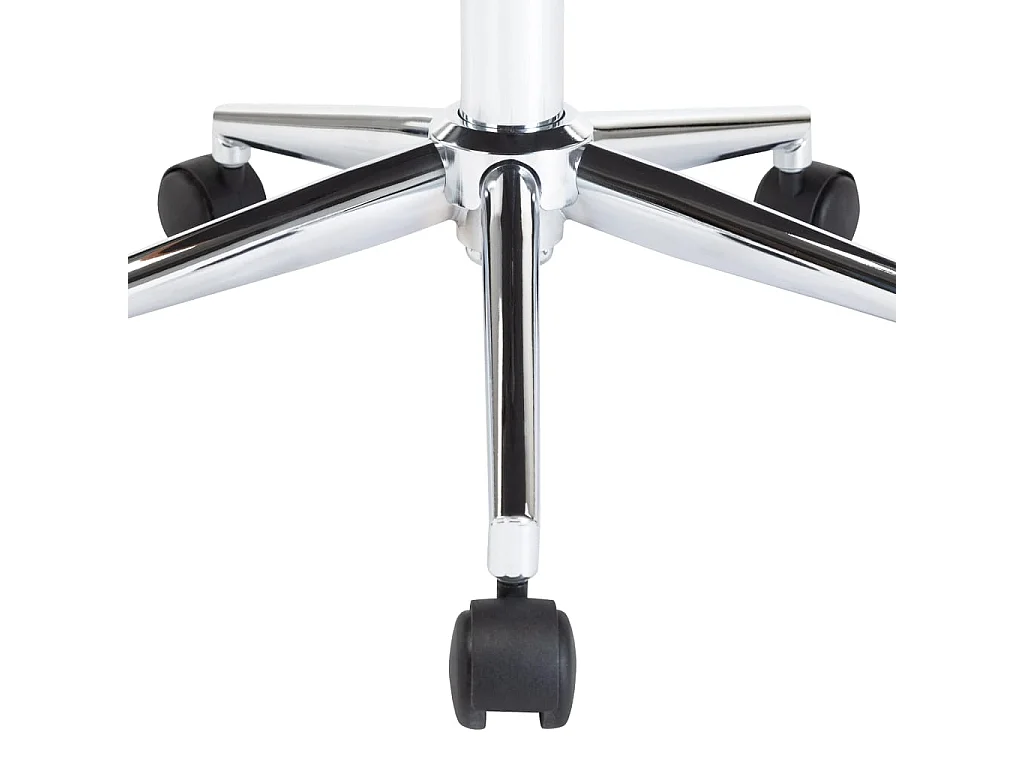 Chaise pivotante de bureau Crème Bois courbé et similicuir 4