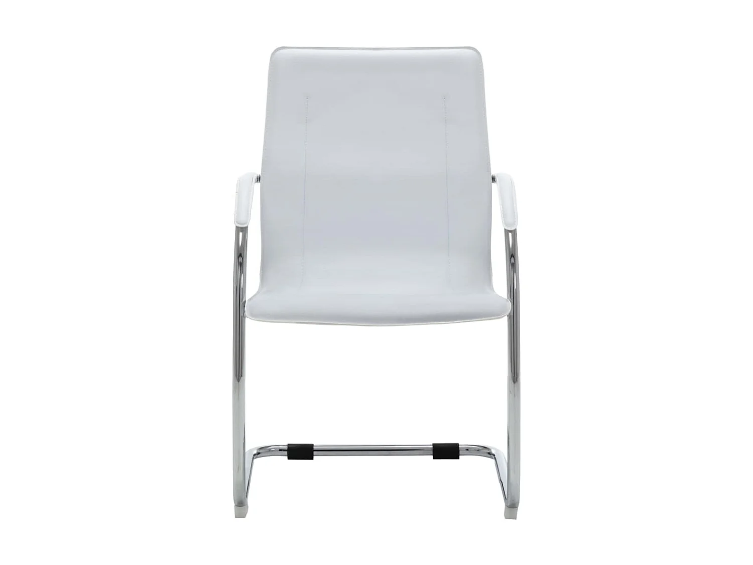 Chaise de bureau cantilever Blanc Similicuir