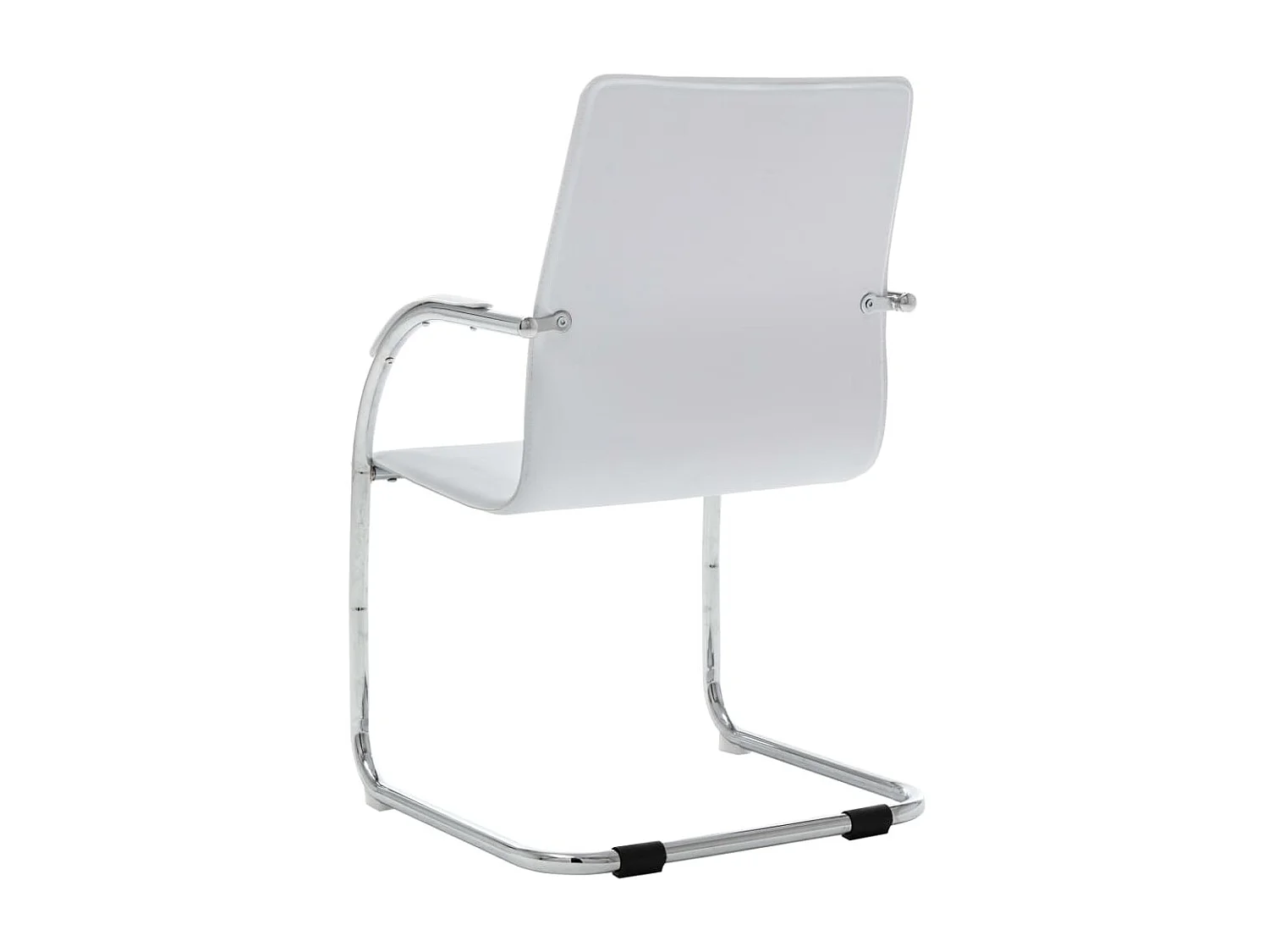 Chaise de bureau cantilever Blanc Similicuir