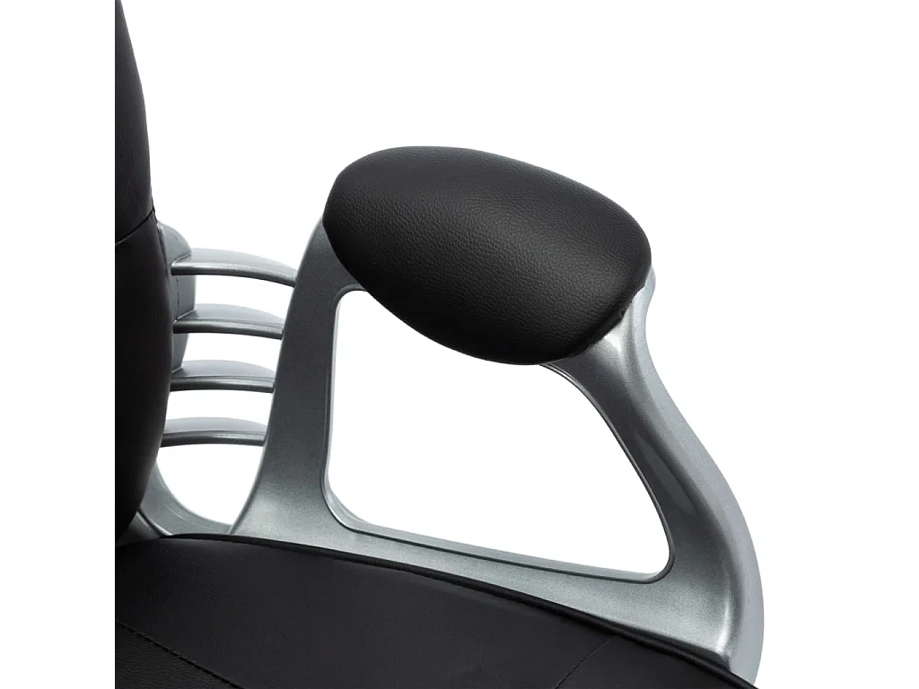Chaise de bureau pivotante Noir Similicuir 6