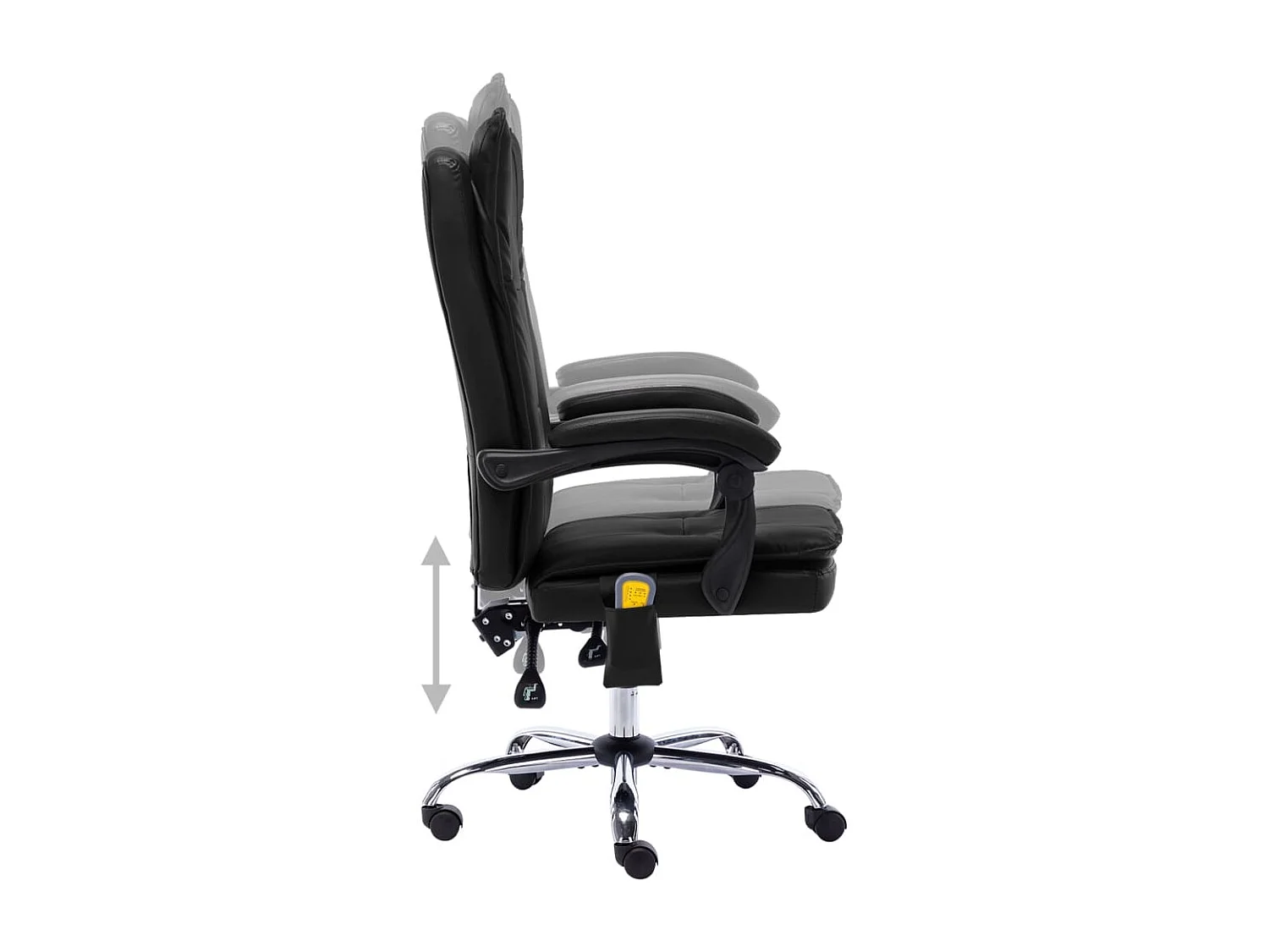 Chaise de bureau de massage Noir Similicuir 5