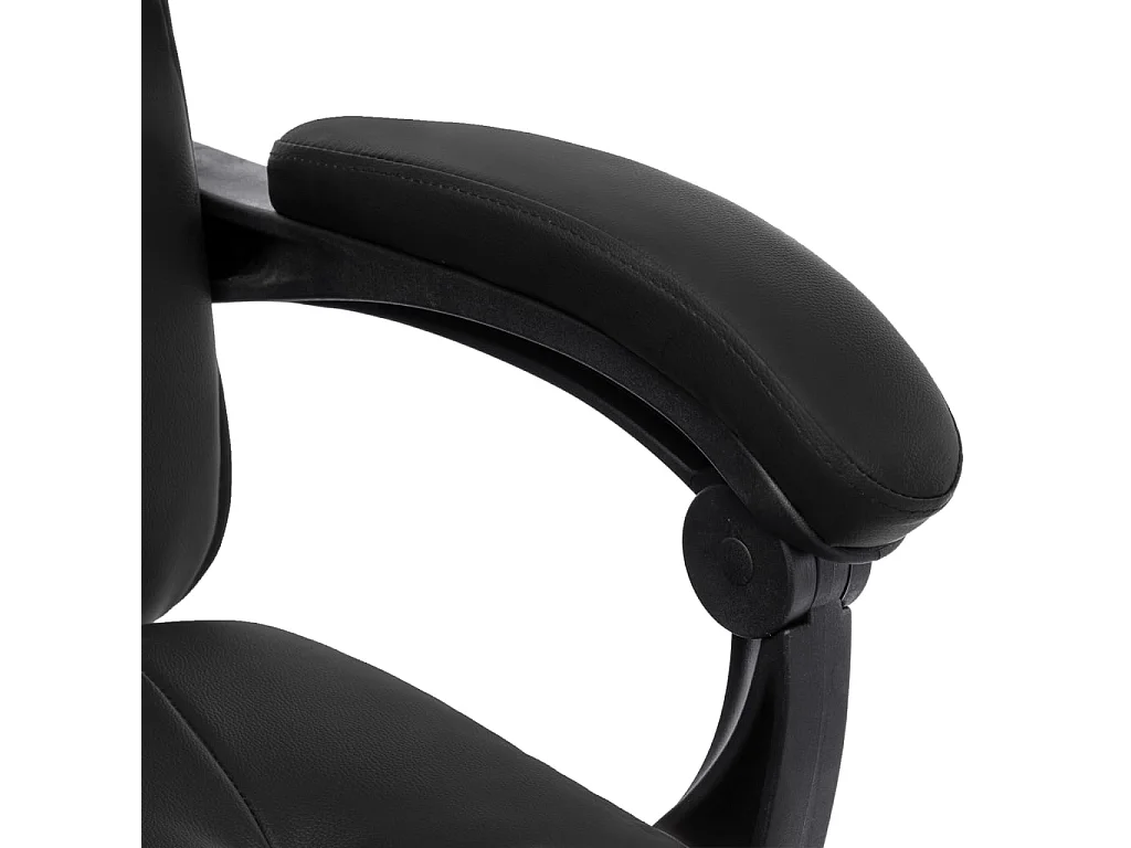 Chaise de bureau de massage Noir Similicuir 5