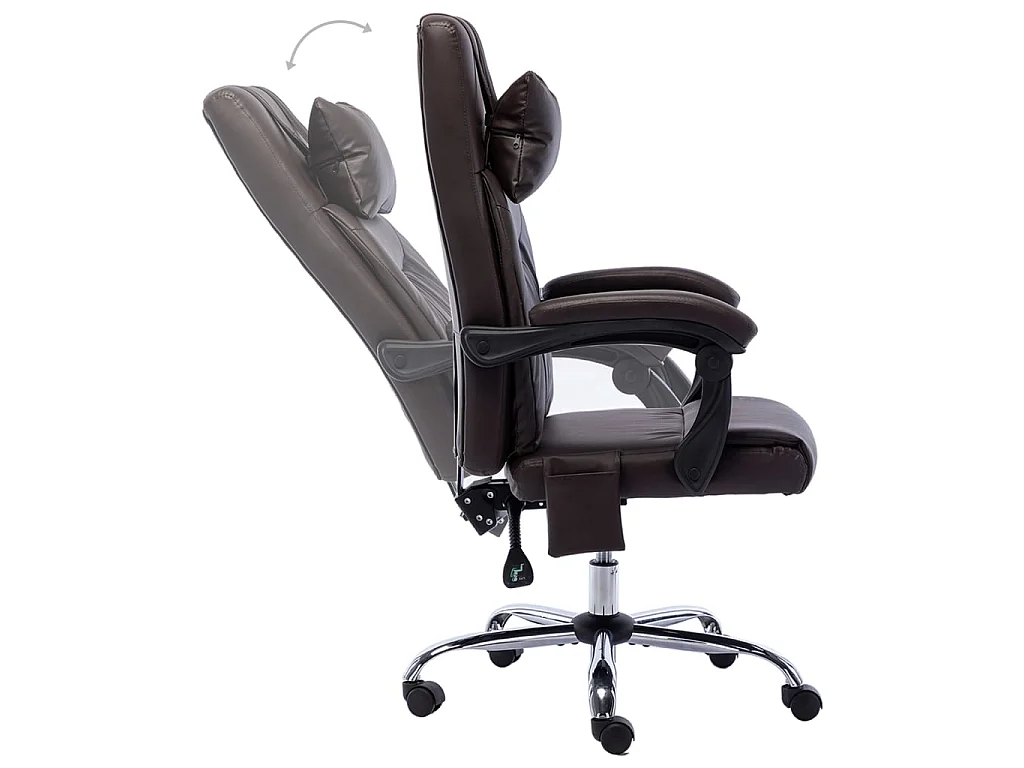 Chaise de bureau de massage Marron Similicuir