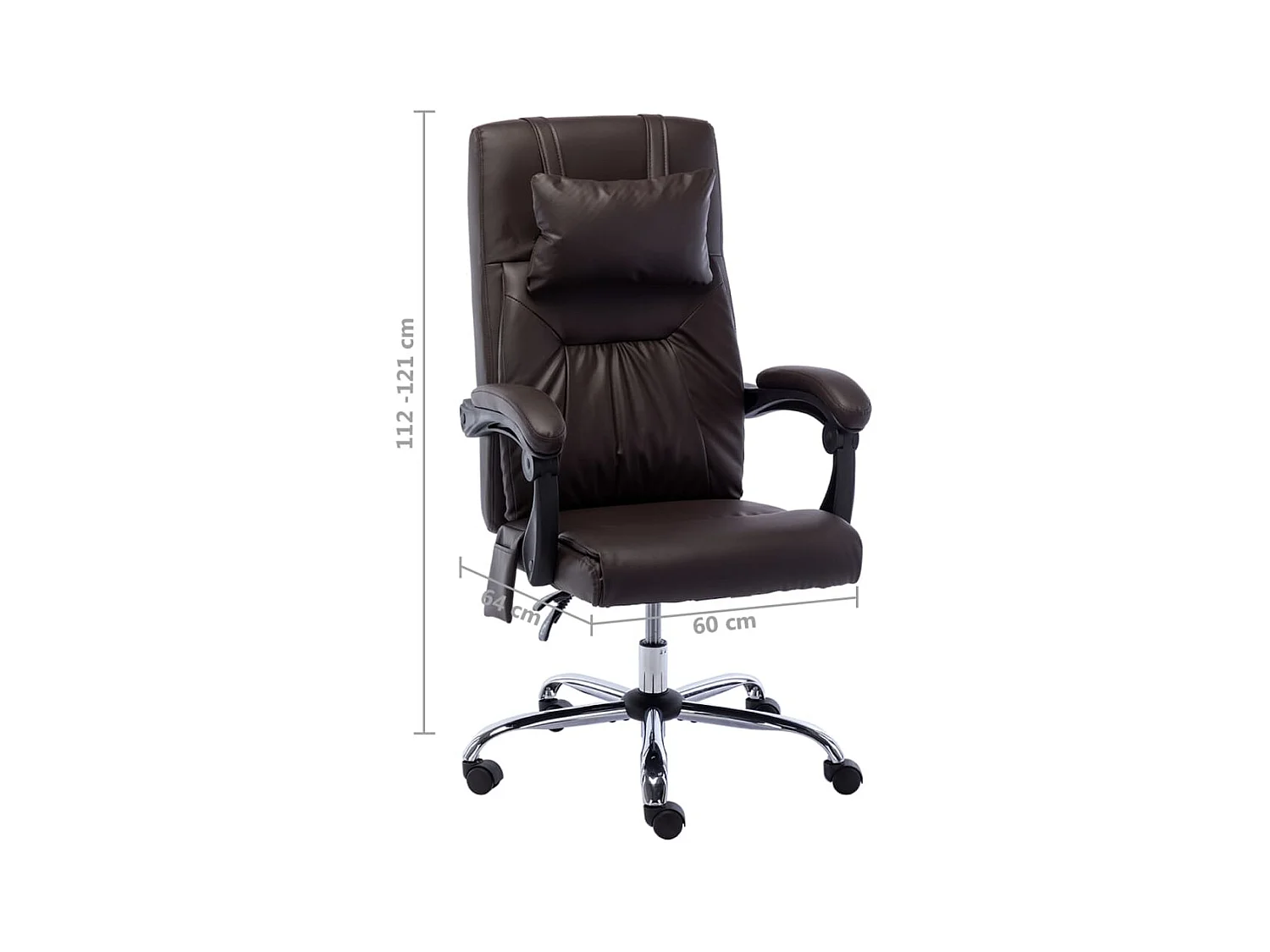 Chaise de bureau de massage Marron Similicuir