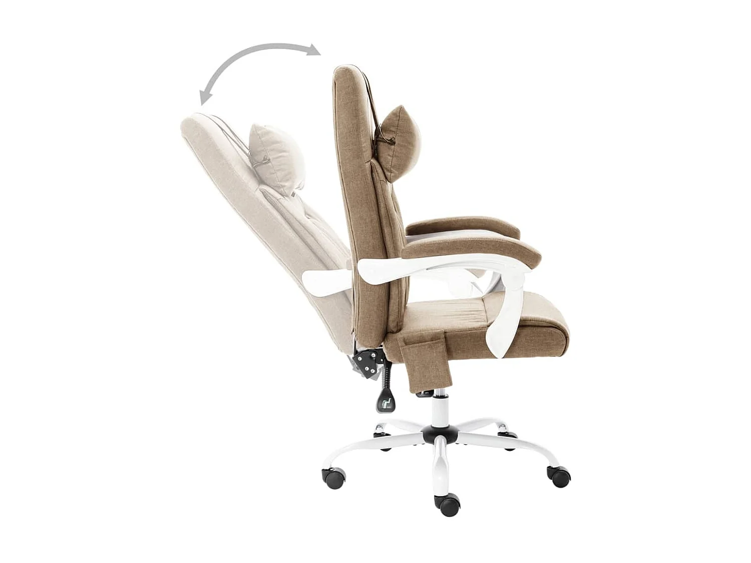 Chaise de bureau de massage Taupe Tissu 3