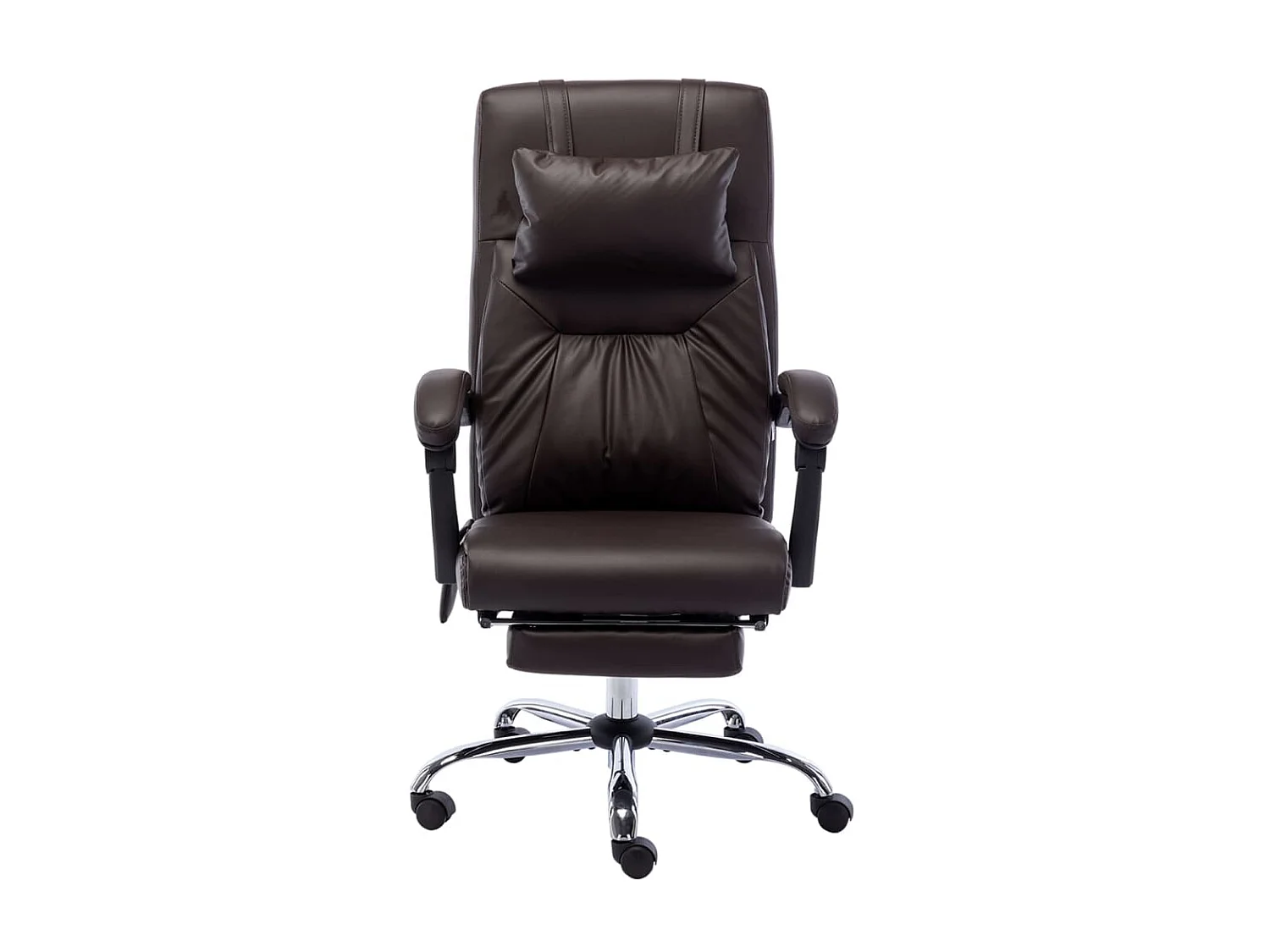 Massage kantoorstoel kunstleer bruin