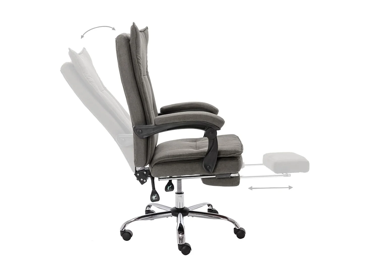 Chaise de bureau Gris Tissu 2