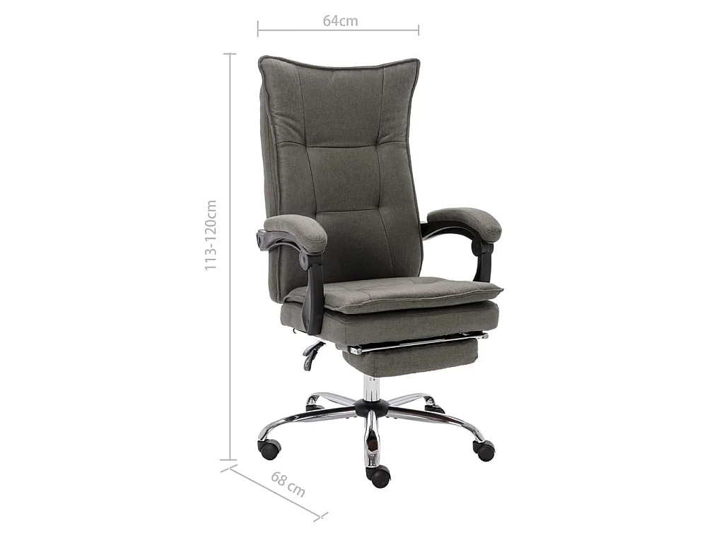 Chaise de bureau Gris Tissu 2