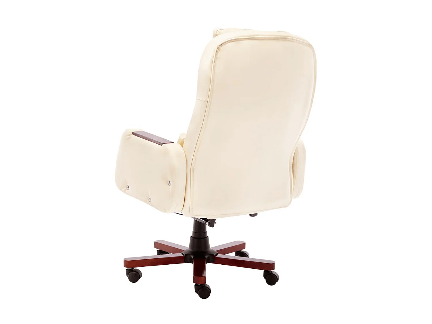Chaise de bureau Crème Similicuir 8