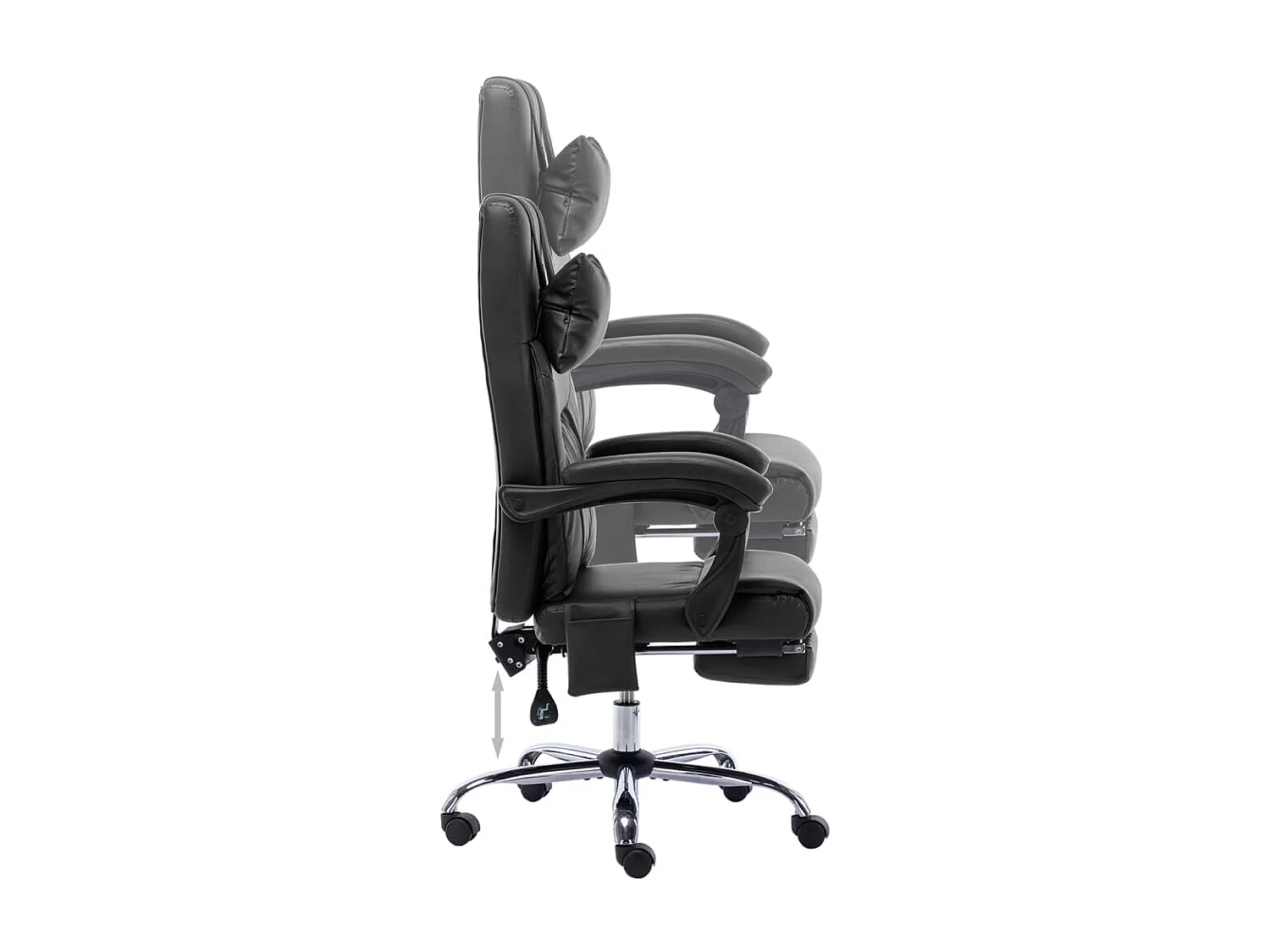 Chaise de bureau de massage Noir Similicuir