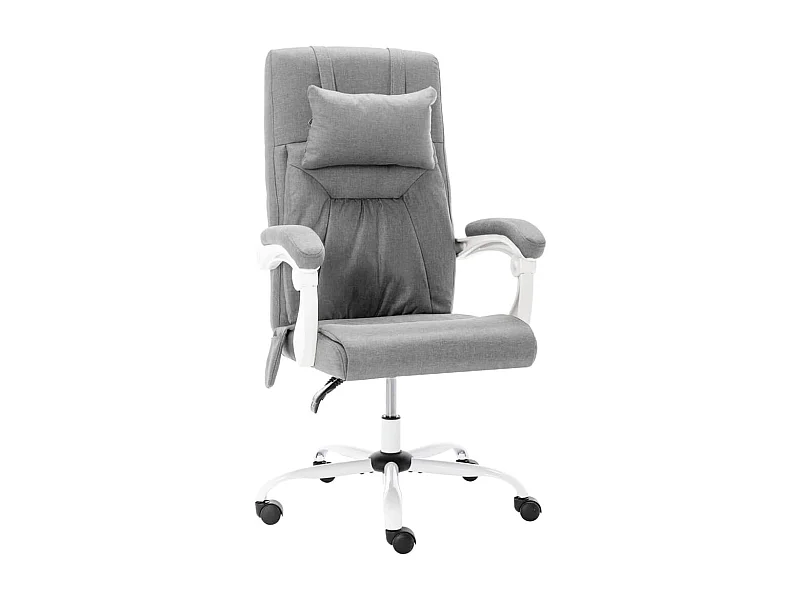 Chaise de bureau de massage Gris Tissu