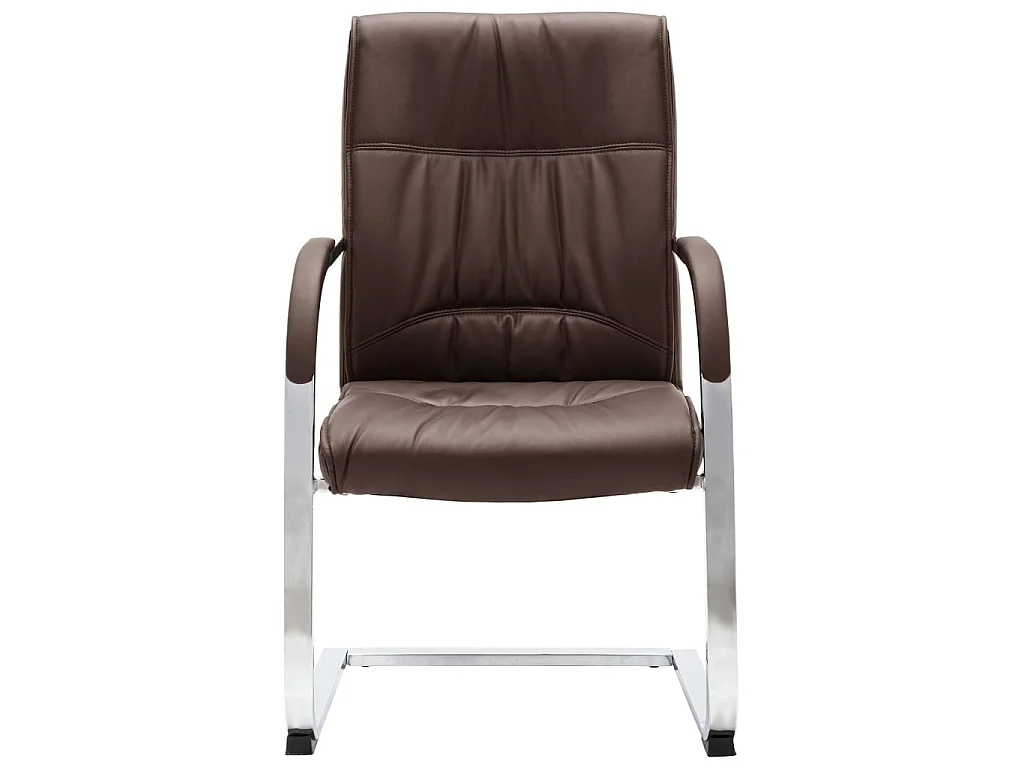 Chaise de bureau cantilever Marron Similicuir 2