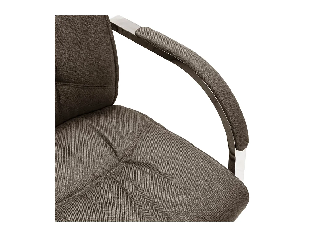Chaise de bureau cantilever Taupe Tissu