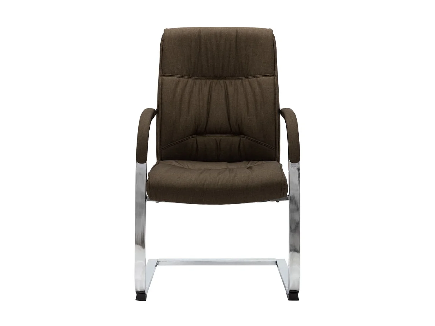 Chaise de bureau cantilever Marron Tissu