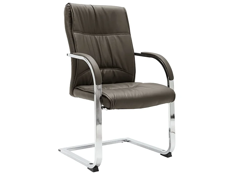 Chaise de bureau cantilever Gris Similicuir