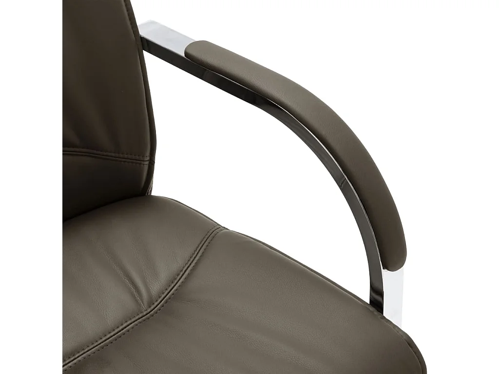 Chaise de bureau cantilever Gris Similicuir