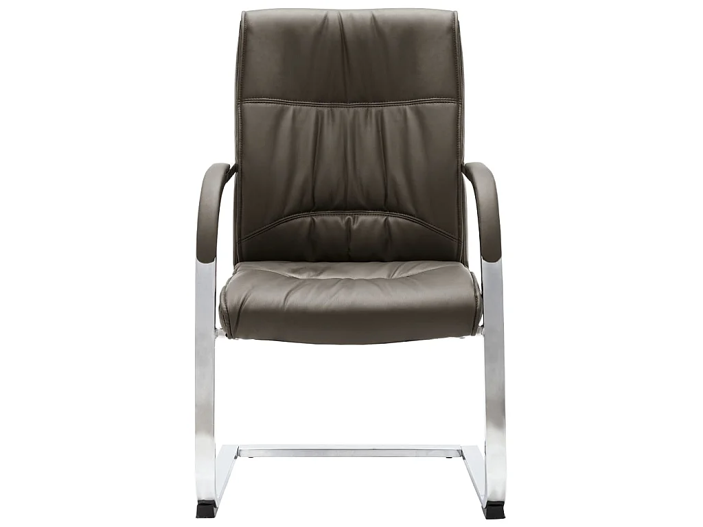 Chaise de bureau cantilever Gris Similicuir