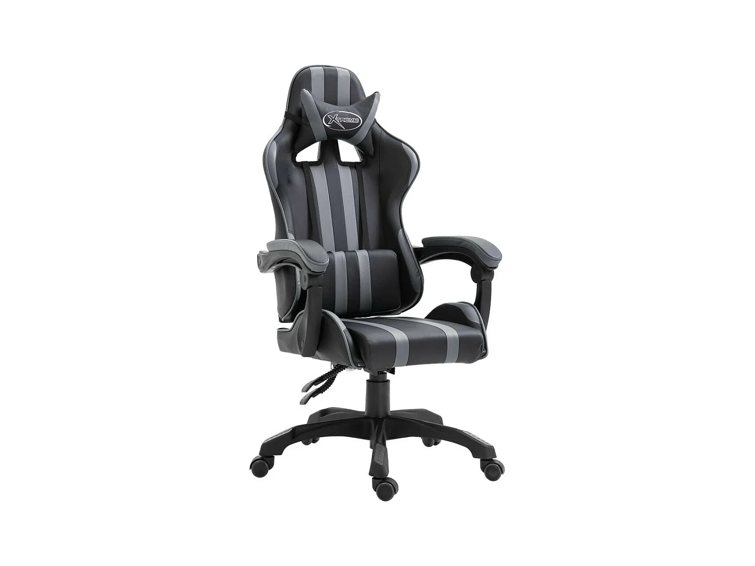 Fauteuil jeux video Xtreme simili cuir noir et gris