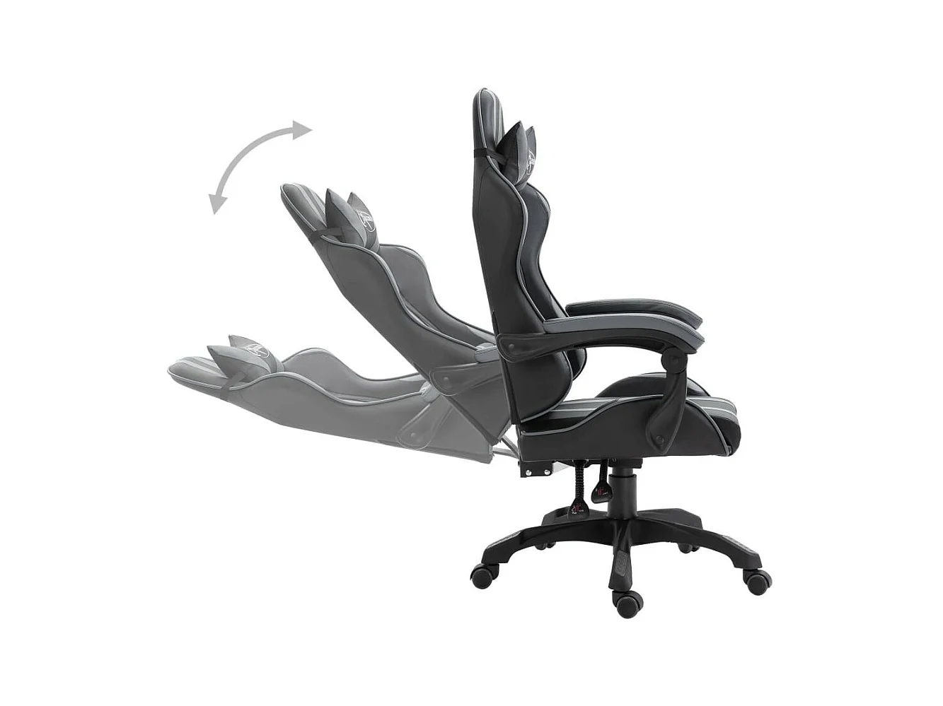 Fauteuil jeux video Xtreme simili cuir noir et gris