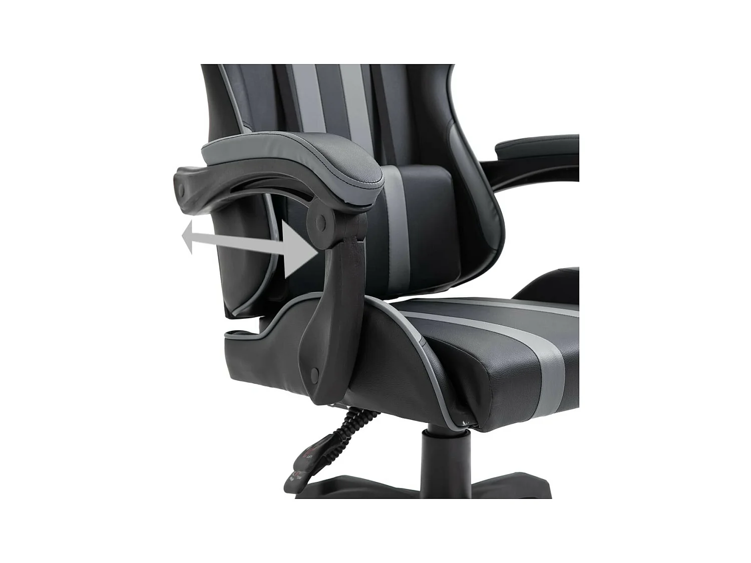 Fauteuil jeux video Xtreme simili cuir noir et gris