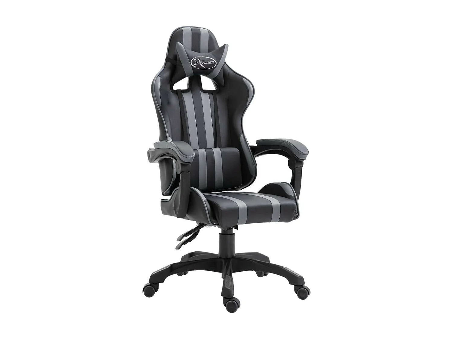 Fauteuil jeux video Xtreme simili cuir noir et gris
