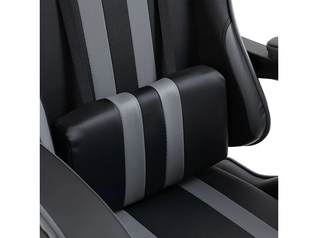 Fauteuil jeux video Xtreme simili cuir noir et gris