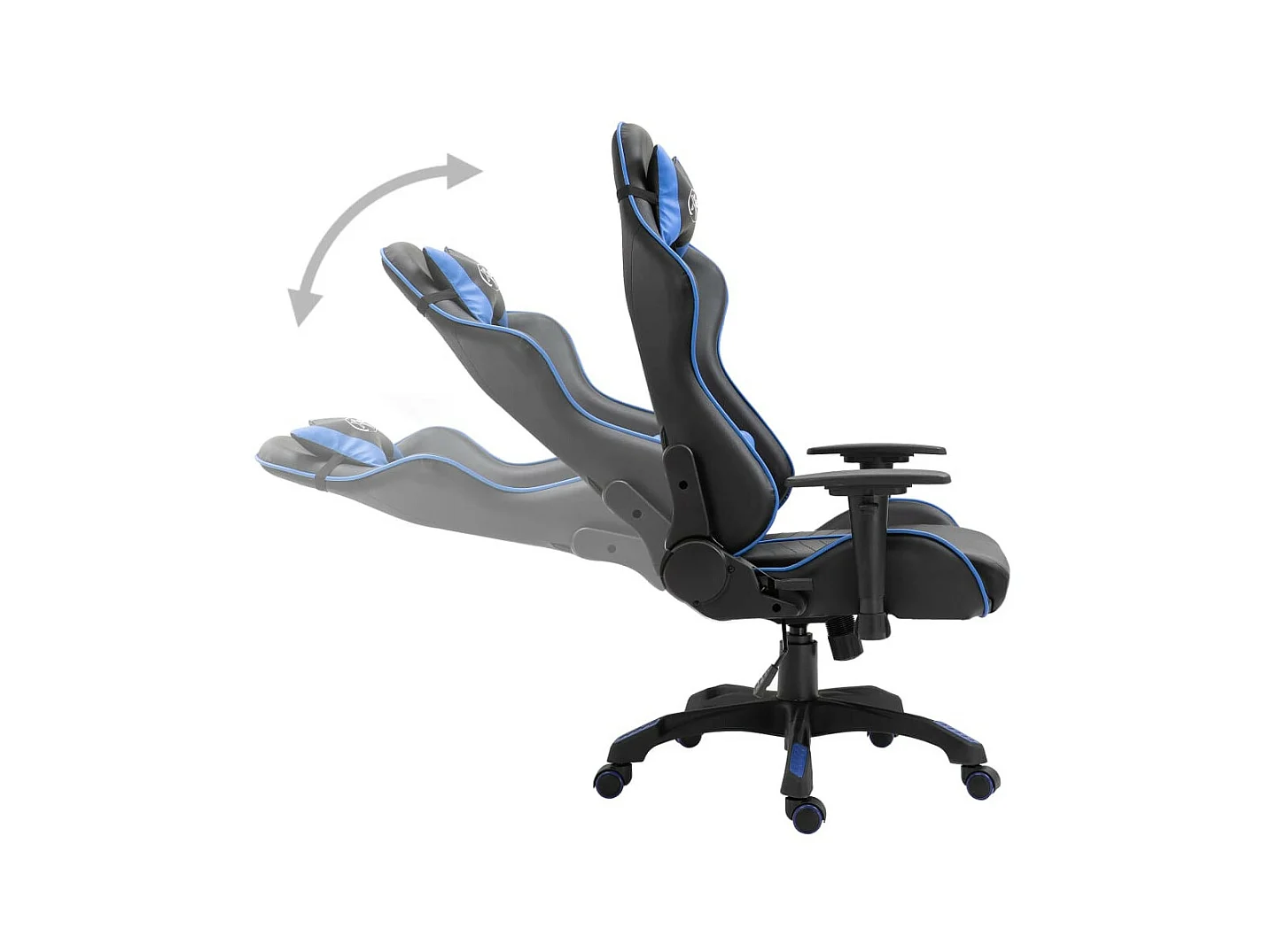 Fauteuil de jeux multimédia noir et bleu Gaming