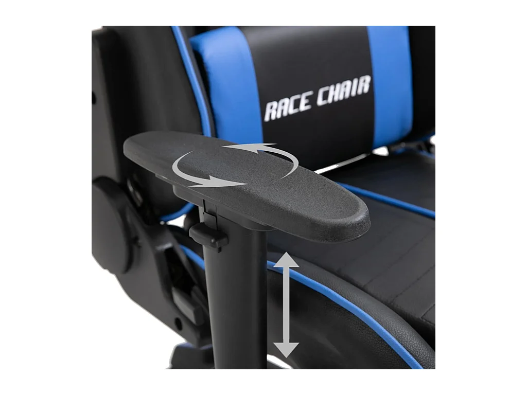 Fauteuil de jeux multimédia noir et bleu Gaming