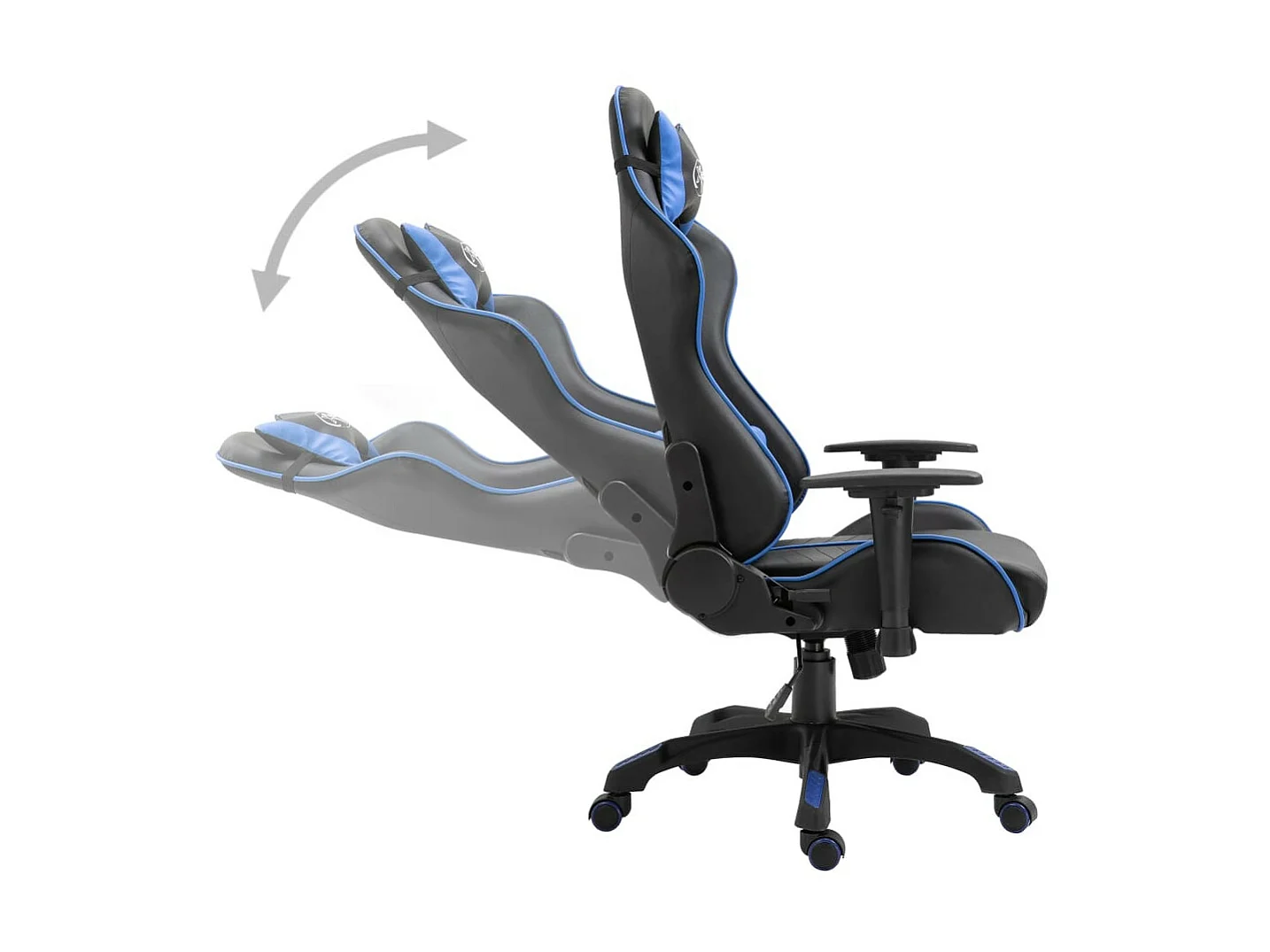 Fauteuil de jeux multimédia noir et bleu Gaming